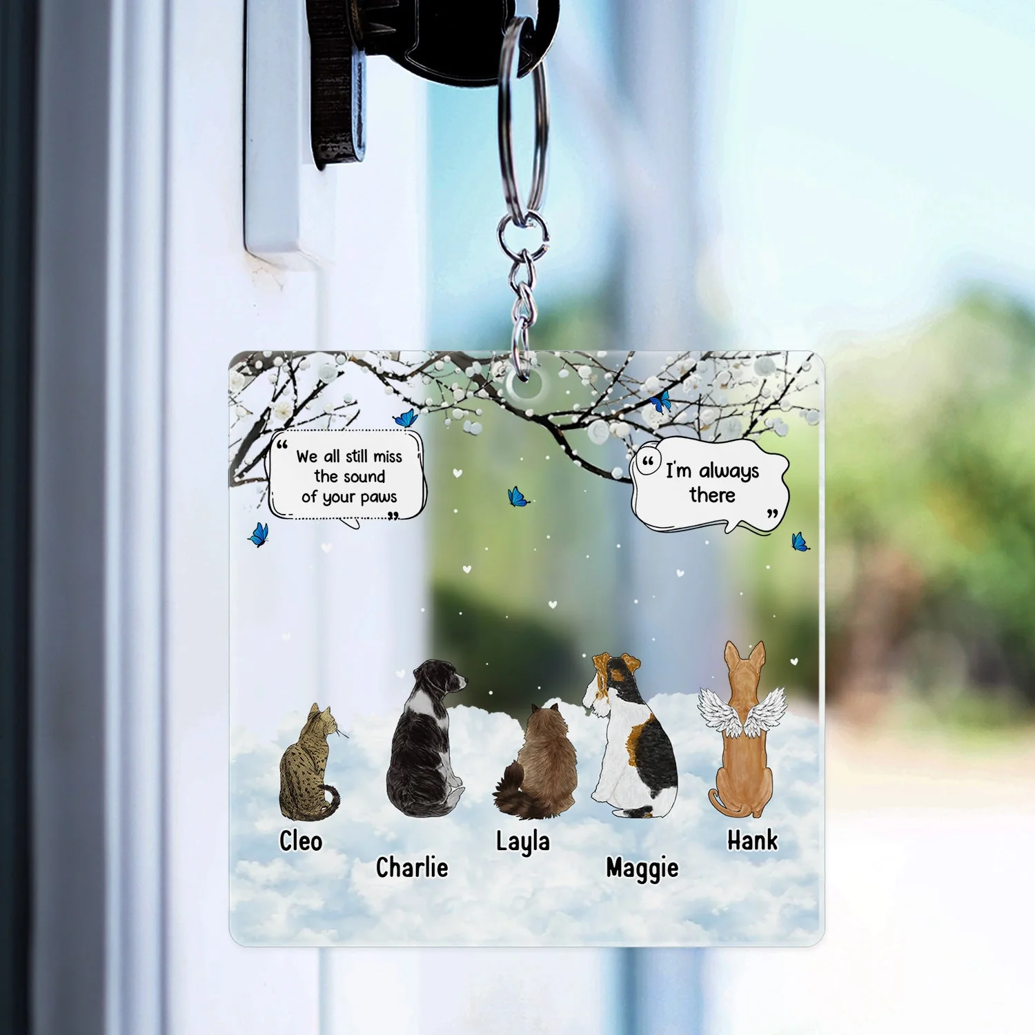 We Still Talk About You - Memorial Gift For Pet Lovers - Personalized Acrylic Keychain - Image 3