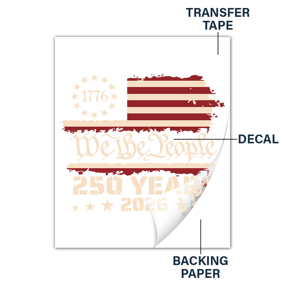 We The People 250 Years 1776 - Decor Decal - Image 4