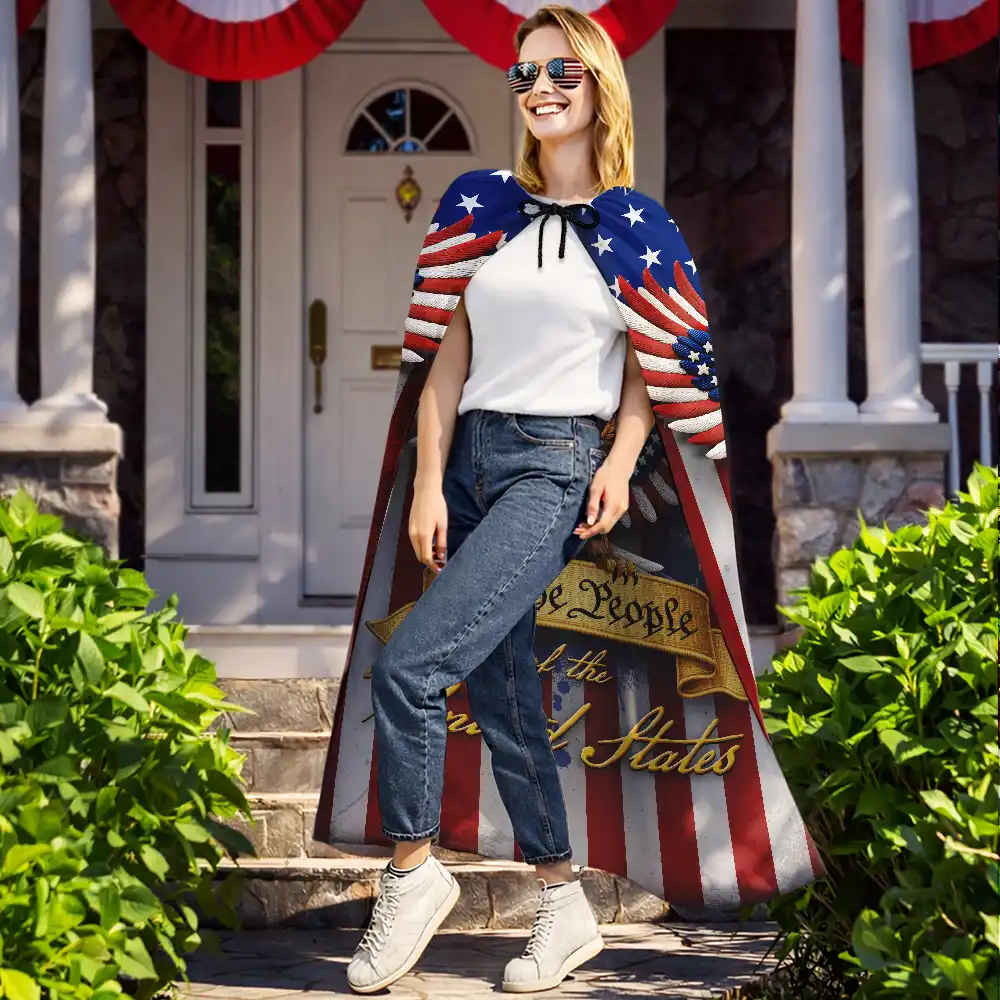 We The People Patriotic Eagle - Personalized Costume Cape - Image 2