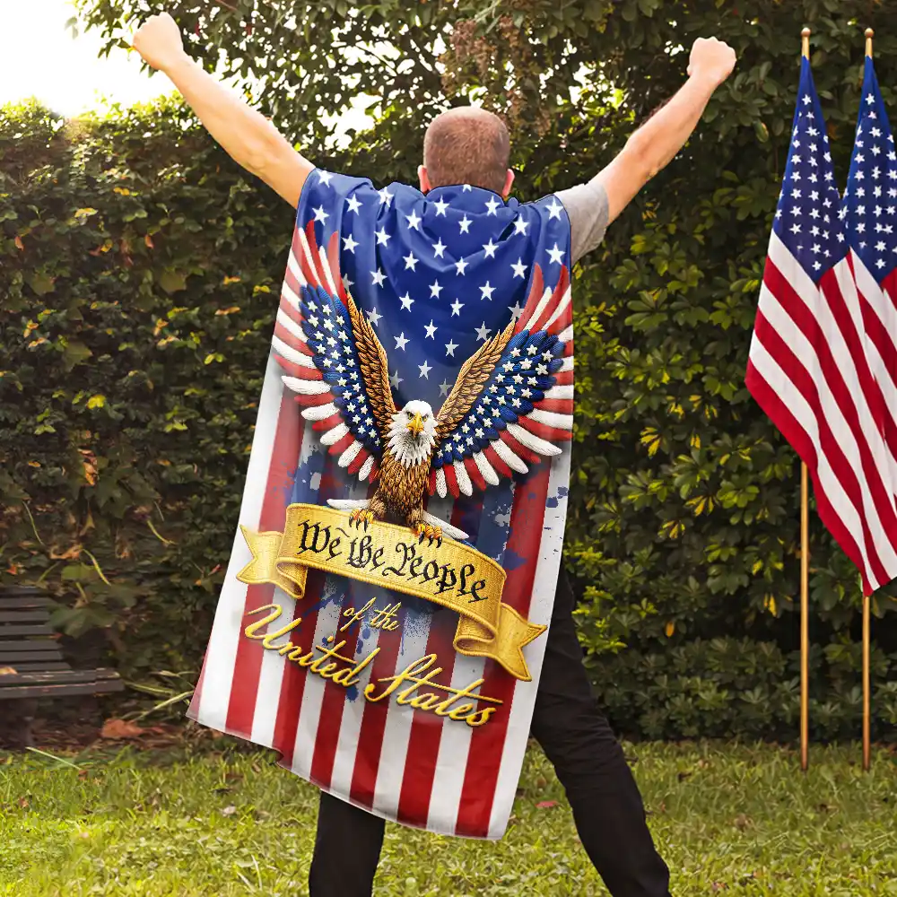 We The People Patriotic Eagle - Personalized Costume Cape - Image 6