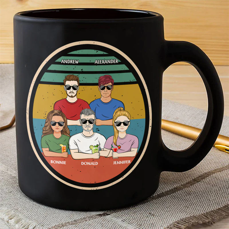 We Used To Live In Your Balls Father - Gift For Dad - Personalized Custom Black Mug - Image 3