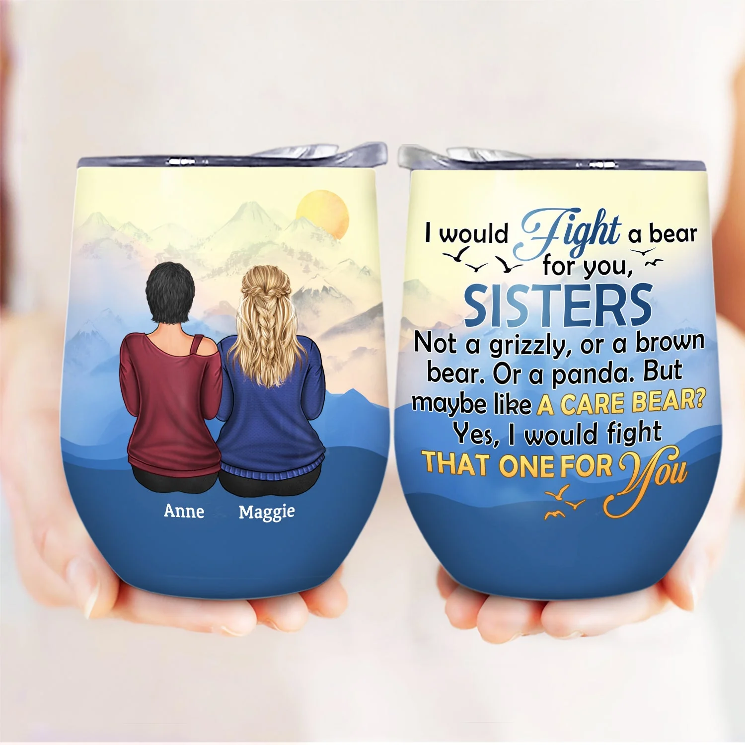 We Will Be Friend Until We Are Old - Gift For Besties, Sisters, Brothers - Personalized Custom Wine Tumbler - Image 3