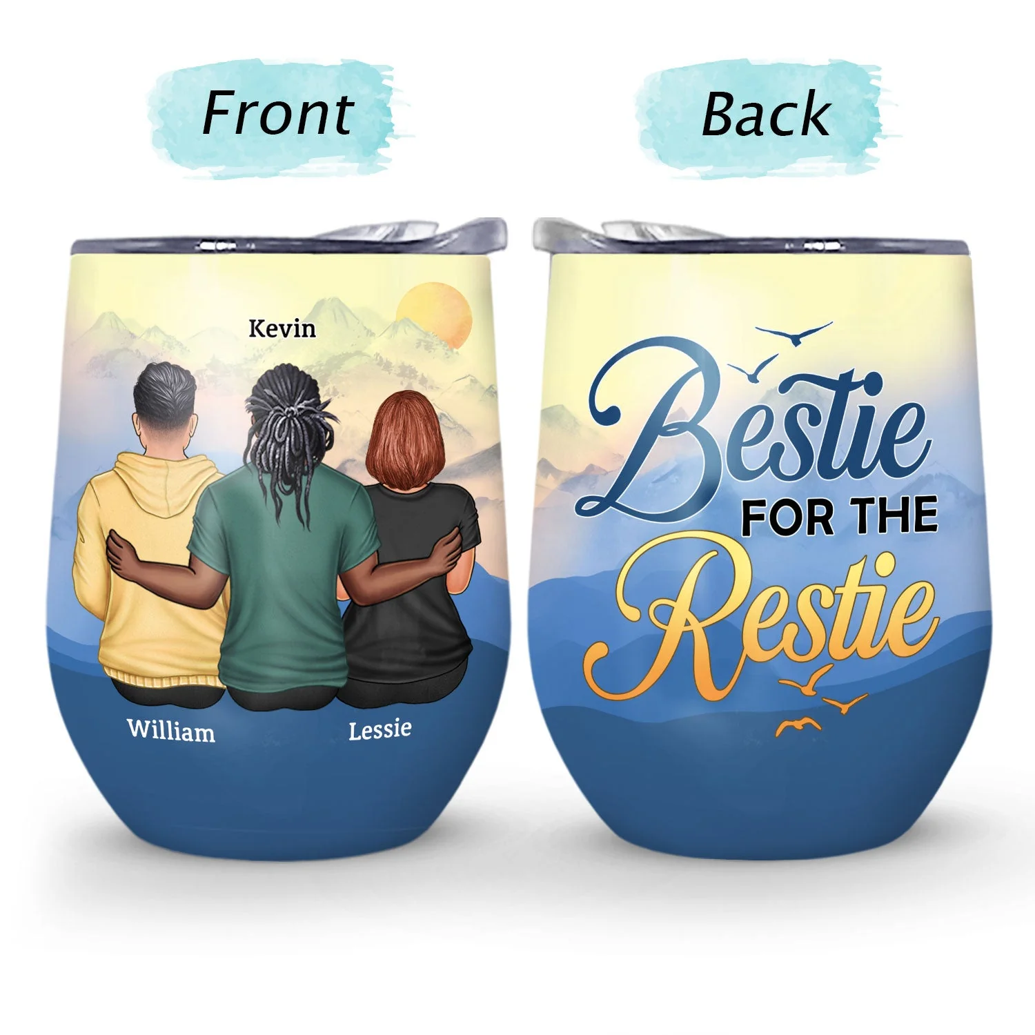 We Will Be Friend Until We Are Old - Gift For Besties, Sisters, Brothers - Personalized Custom Wine Tumbler - Image 4