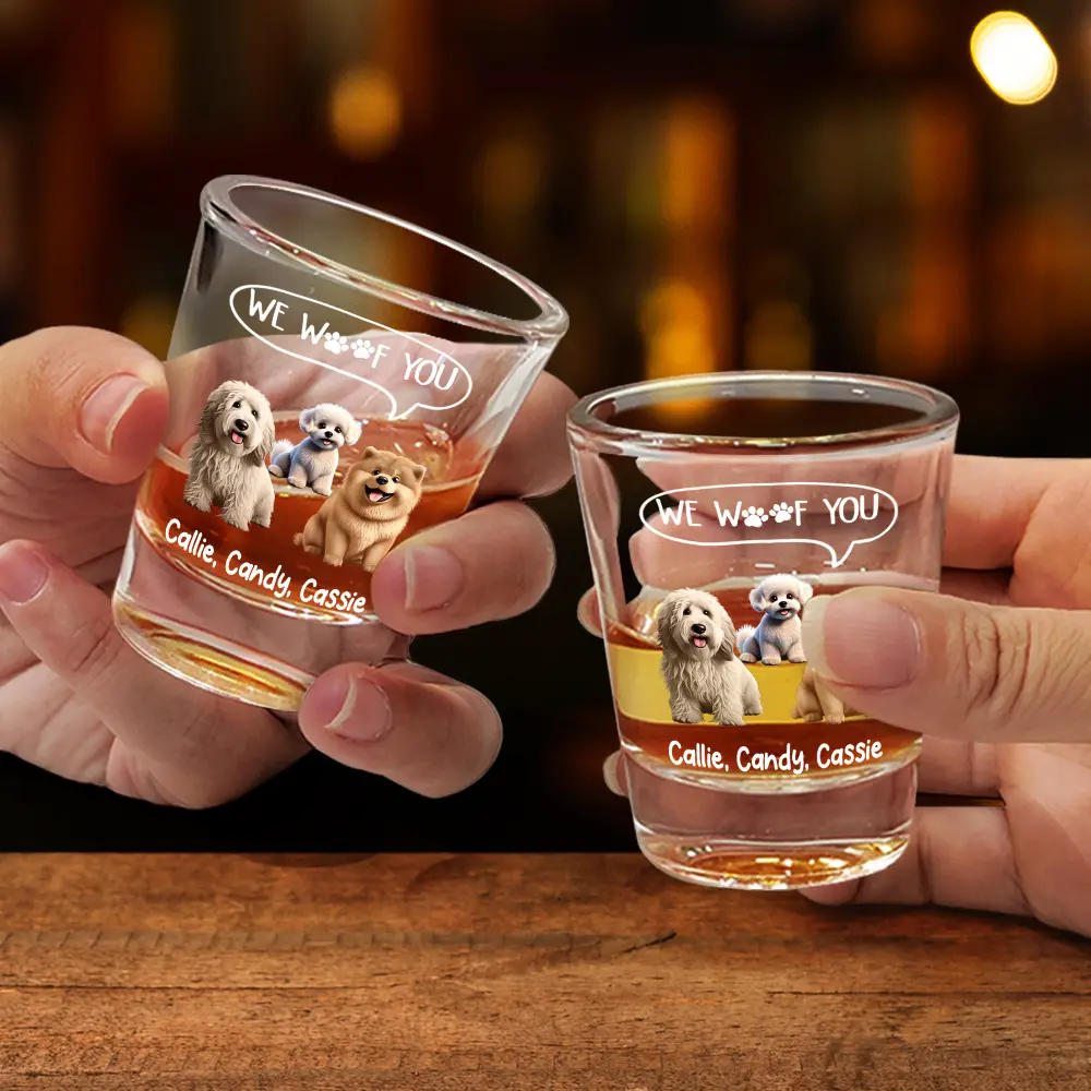 We Woof You - Personalized Shot Glass - Image 2