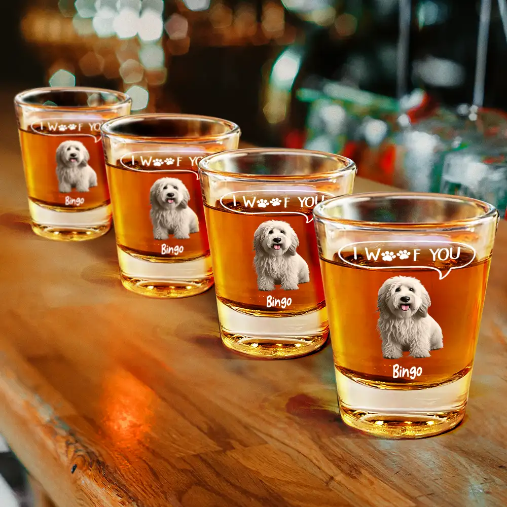 We Woof You - Personalized Shot Glass - Image 4