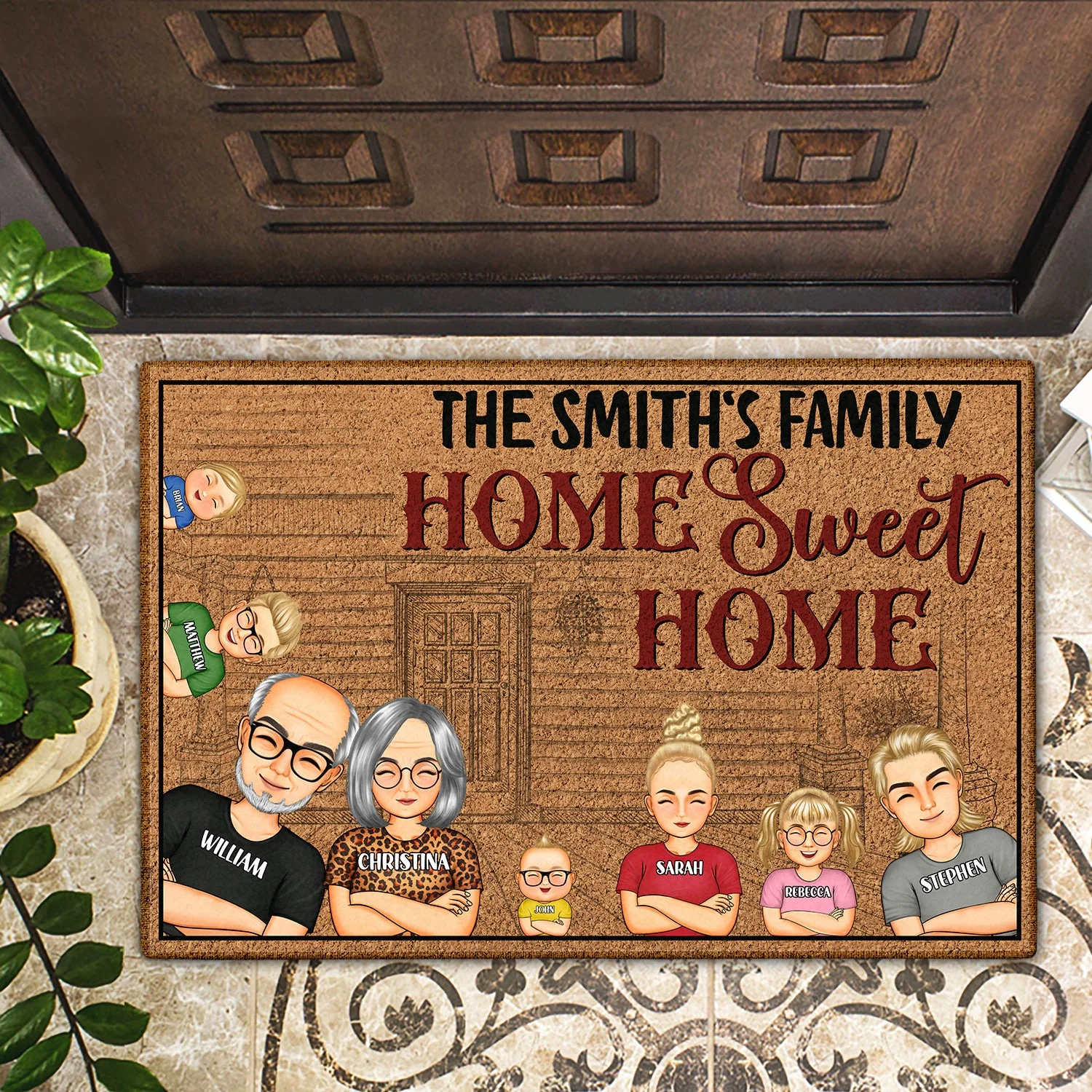 Welcome Home Sweet Home - Outdoor, Home Decor, Gift For Family, Husband, Wife, Couple - Personalized Custom Doormat - Image 2