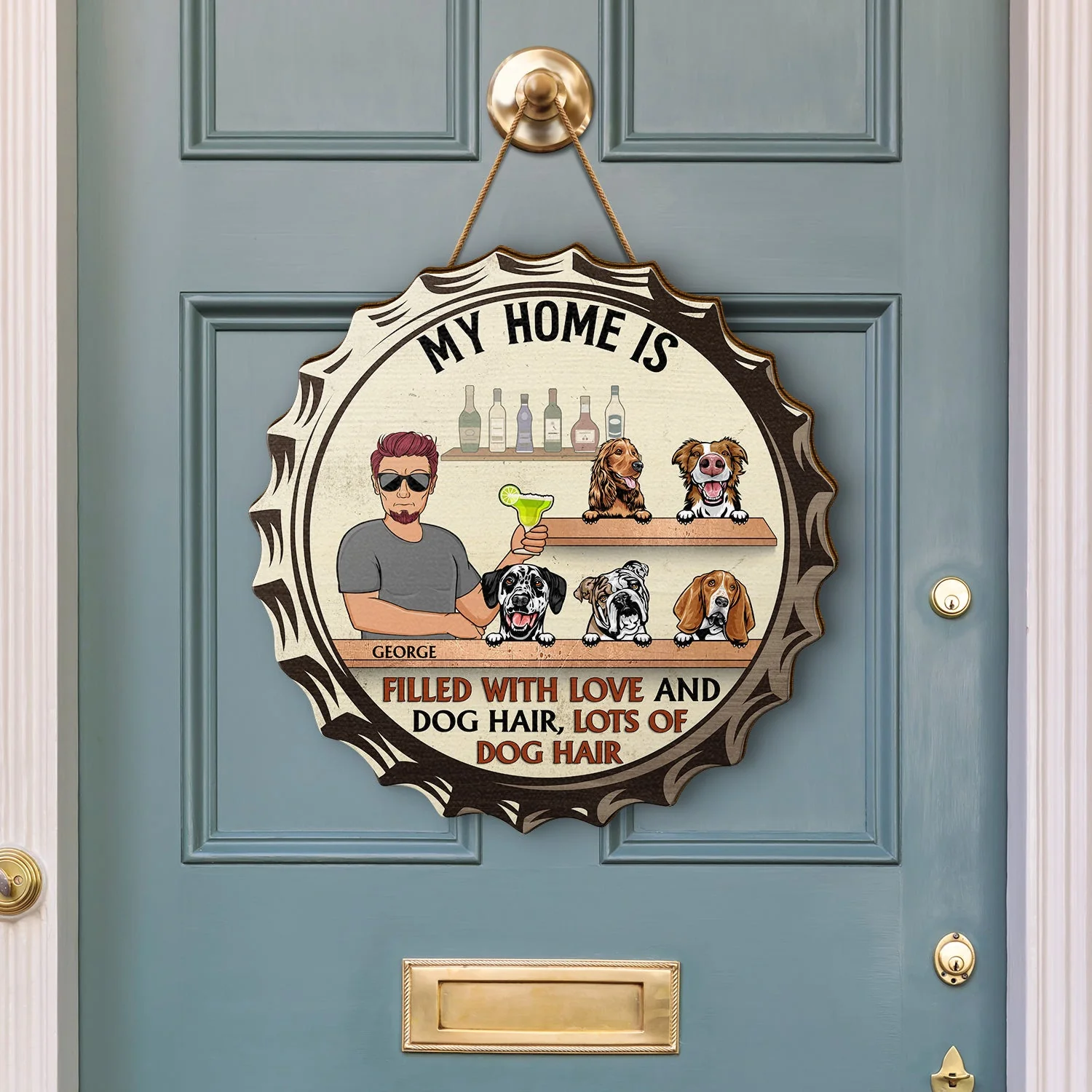 Welcome Hope You Brought Alcohol - Birthday, Loving Home Decor Gift For Dog Mom, Dad, Pet Owner - Personalized Custom Shaped Wood Sign - Image 3