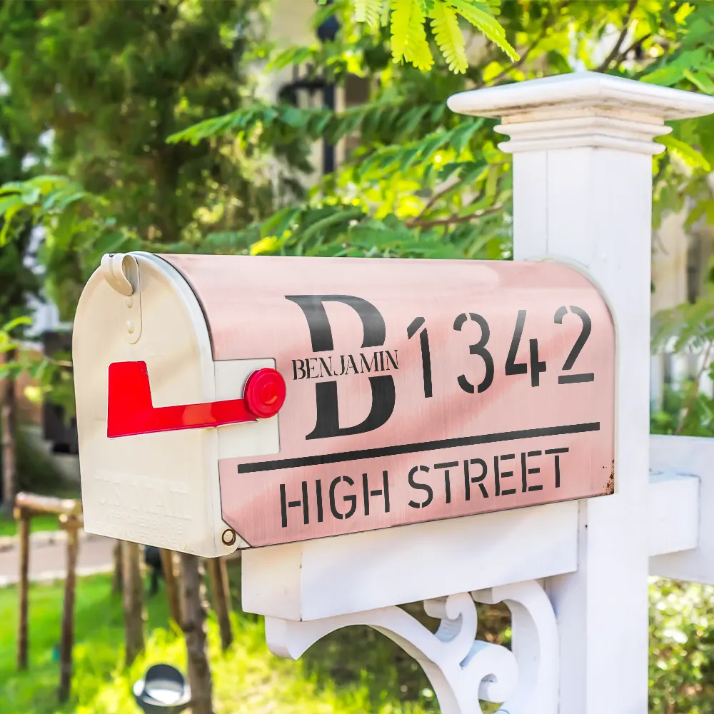 Welcome House Address Number Sign - Personalized Mailbox Cover - Image 4