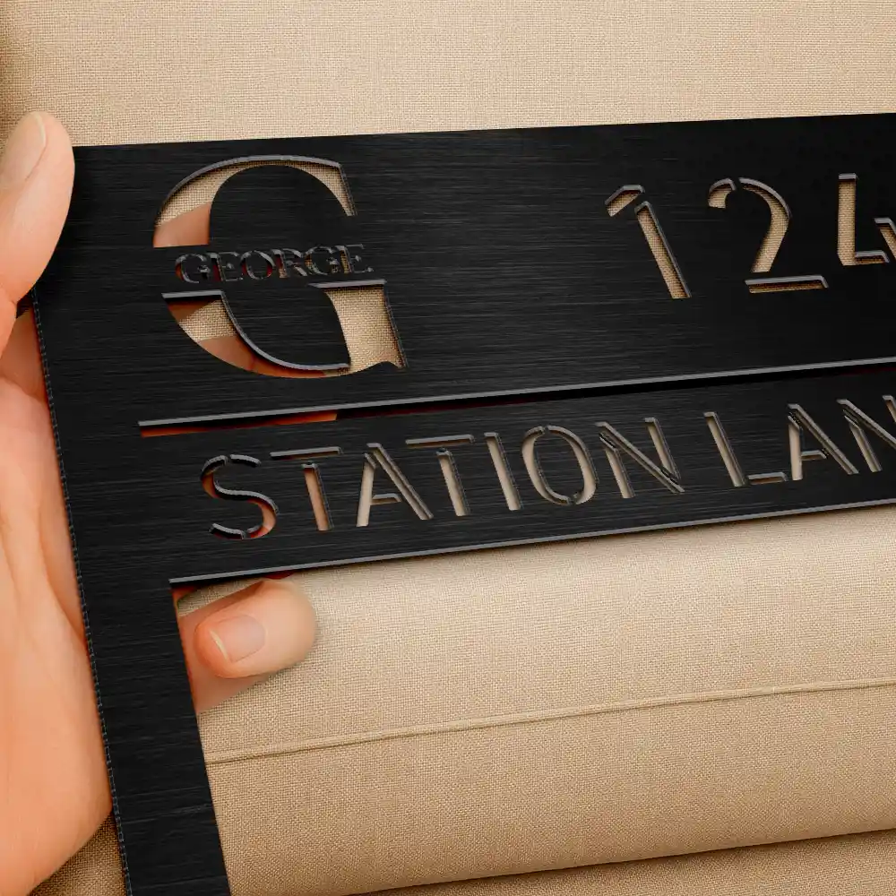 Welcome House Address Number Sign - Personalized Metal Garden Stake - Image 3