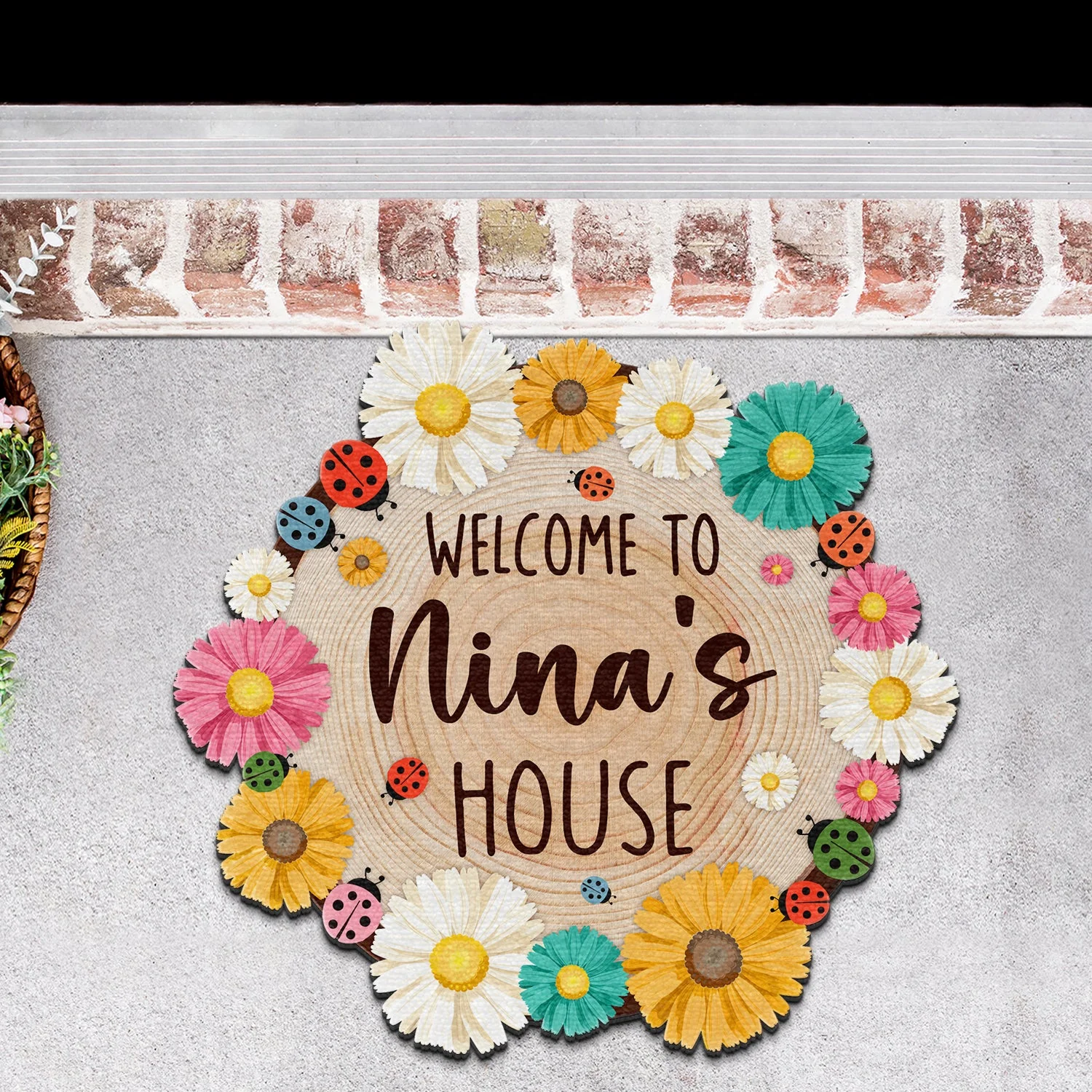 Welcome To Nana's House - Gift For Grandma - Personalized Custom Shaped Doormat - Image 3