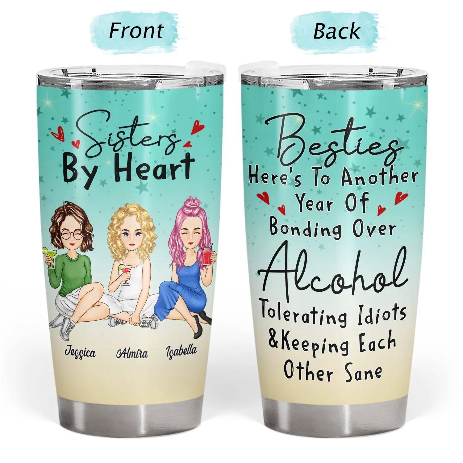 We'll Be Friends Until We're Old And Senile - Gift For Besties, Best Friends - Personalized Tumbler - Image 3