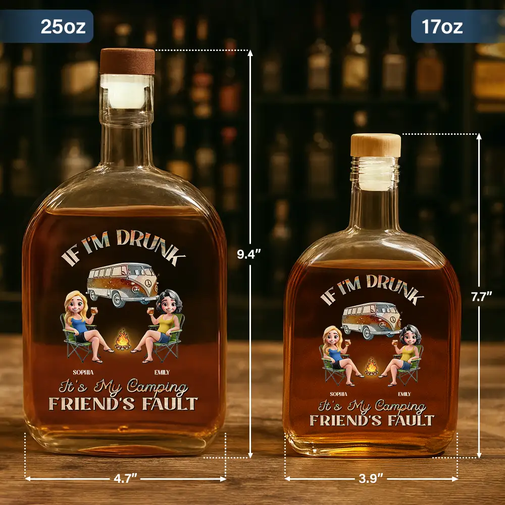 We're Drunks We Go Camping - Personalized Whiskey Bottle - Image 5