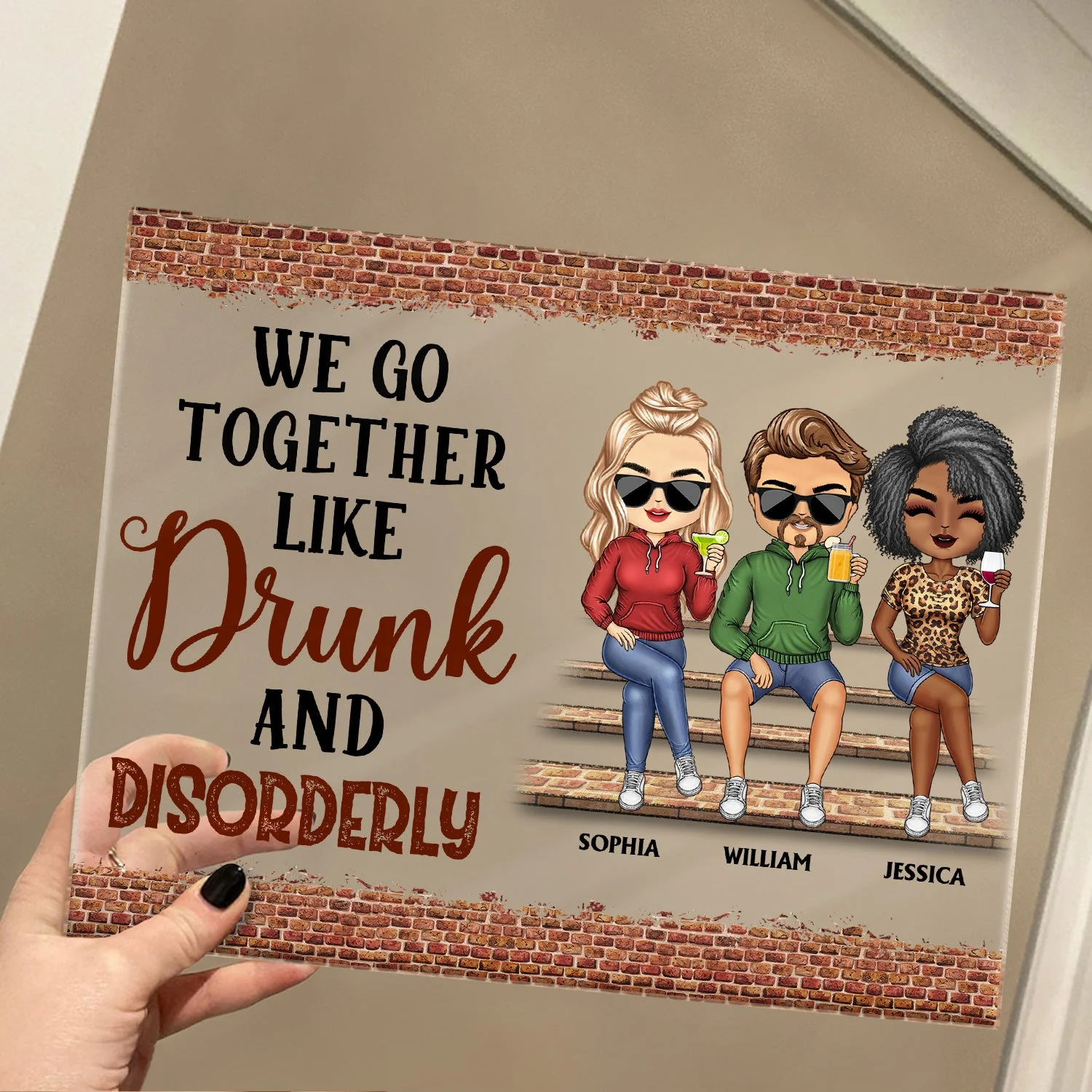 We're Not Sugar And Spice And Everything Nice We're Sage And Hood Best Friends - Bestie BFF Gift - Personalized Custom Horizontal Rectangle Acrylic Plaque - Image 4