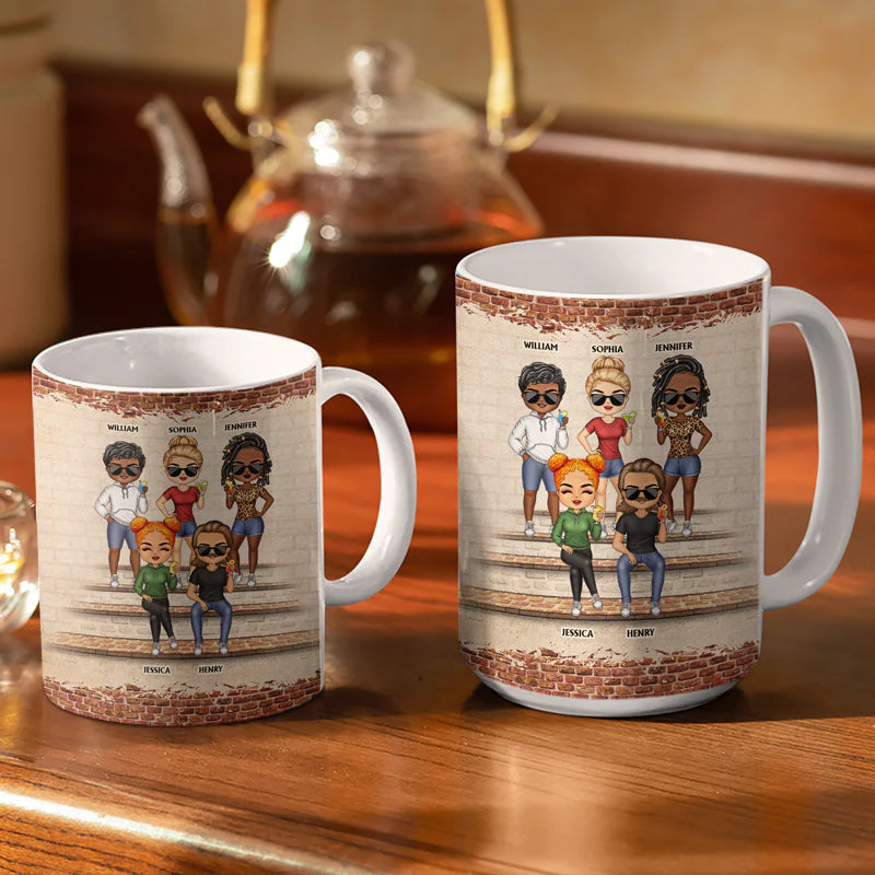 We're Not Sugar And Spice And Everything Nice We're Sage And Hood Best Friends - Bestie BFF Gift - Personalized Custom White Edge-to-Edge Mug - Image 3