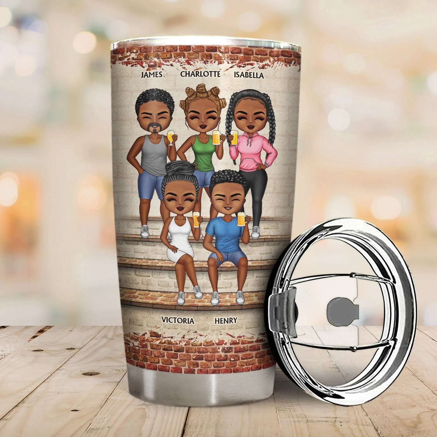 We're Not Sugar And Spice And Everything Nice We're Sage And Hood Best Friends Dark - Bestie BFF Gift - Personalized Custom Tumbler - Image 2