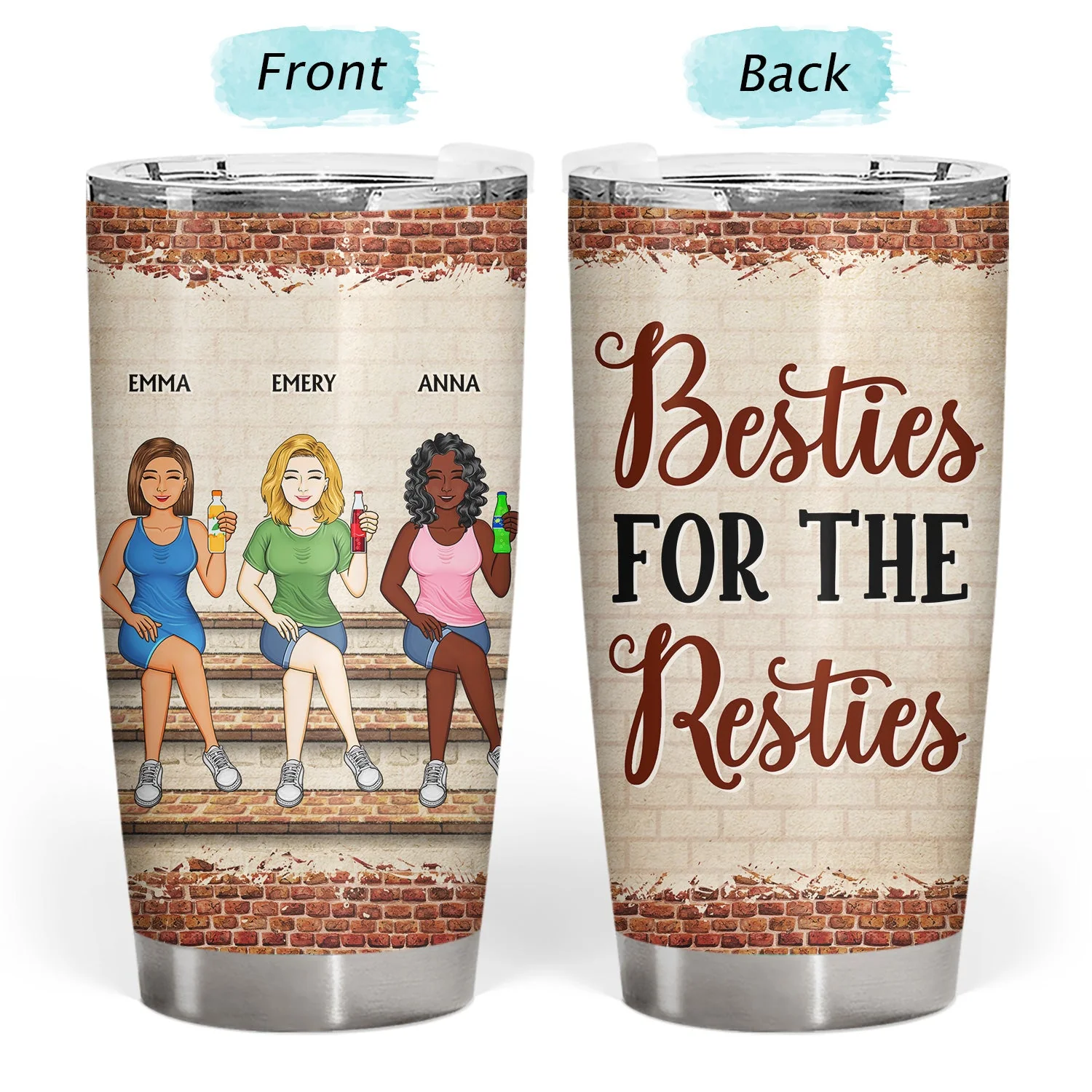 We're Not Sugar And Spice And Everything Nice We're Sage And Hood Family Best Friends - Bestie BFF Gift - Personalized Custom Tumbler - Image 3