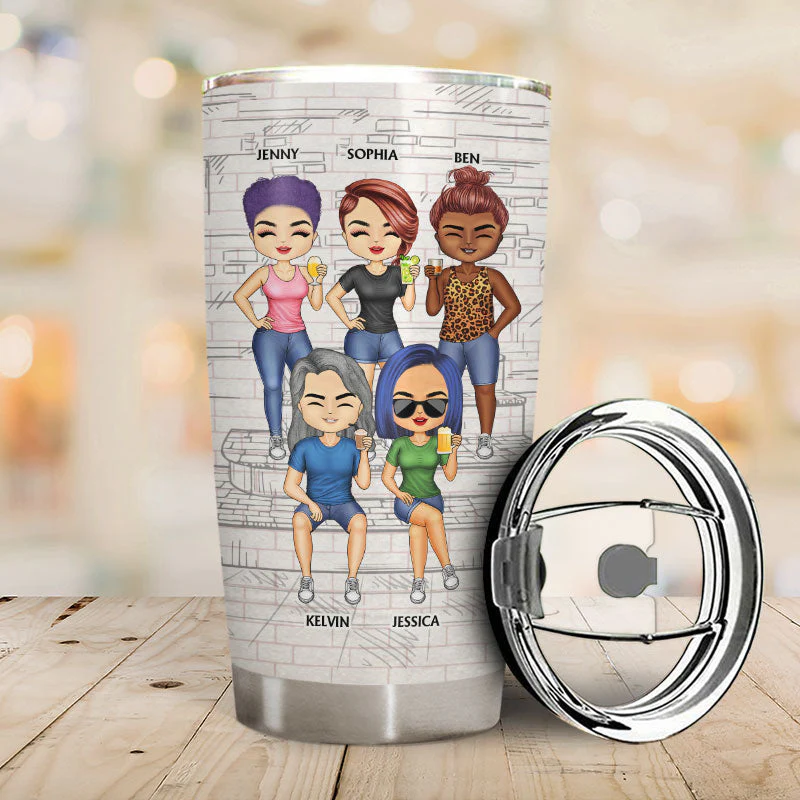 We're Not Sugar And Spice And Everything Nice We're Sage And Hood White Best Friends - Bestie BFF Gift - Personalized Custom Tumbler - Image 2