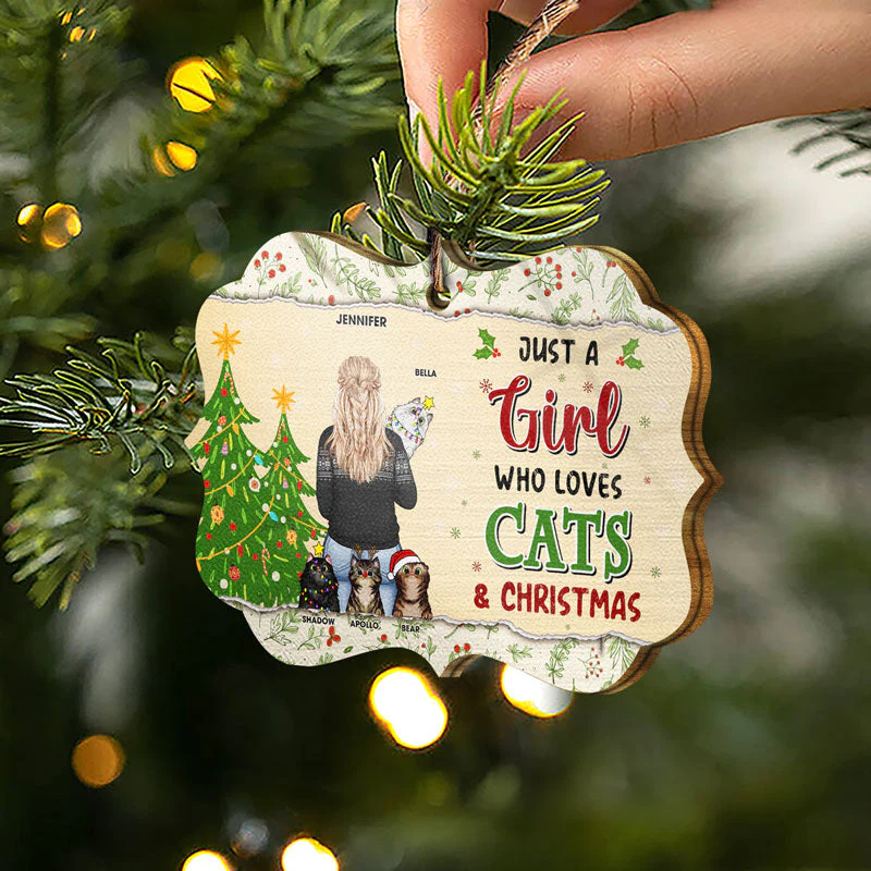 We're Too Cute For The Naughty List - Christmas Gift For Cat Lovers - Personalized Custom Wooden Ornament - Image 2