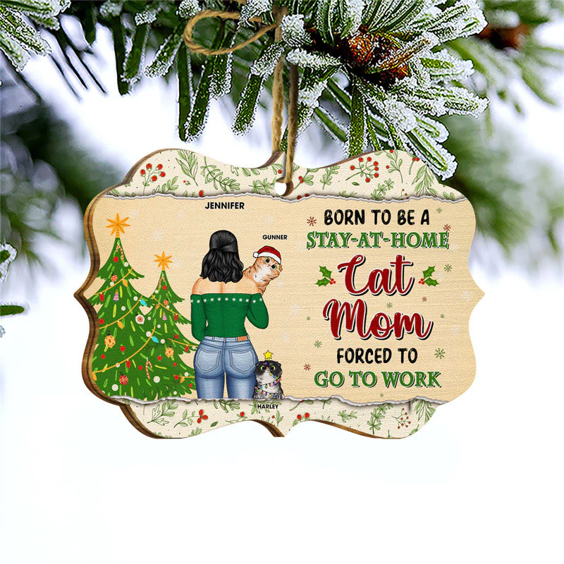 We're Too Cute For The Naughty List - Christmas Gift For Cat Lovers - Personalized Custom Wooden Ornament - Image 3