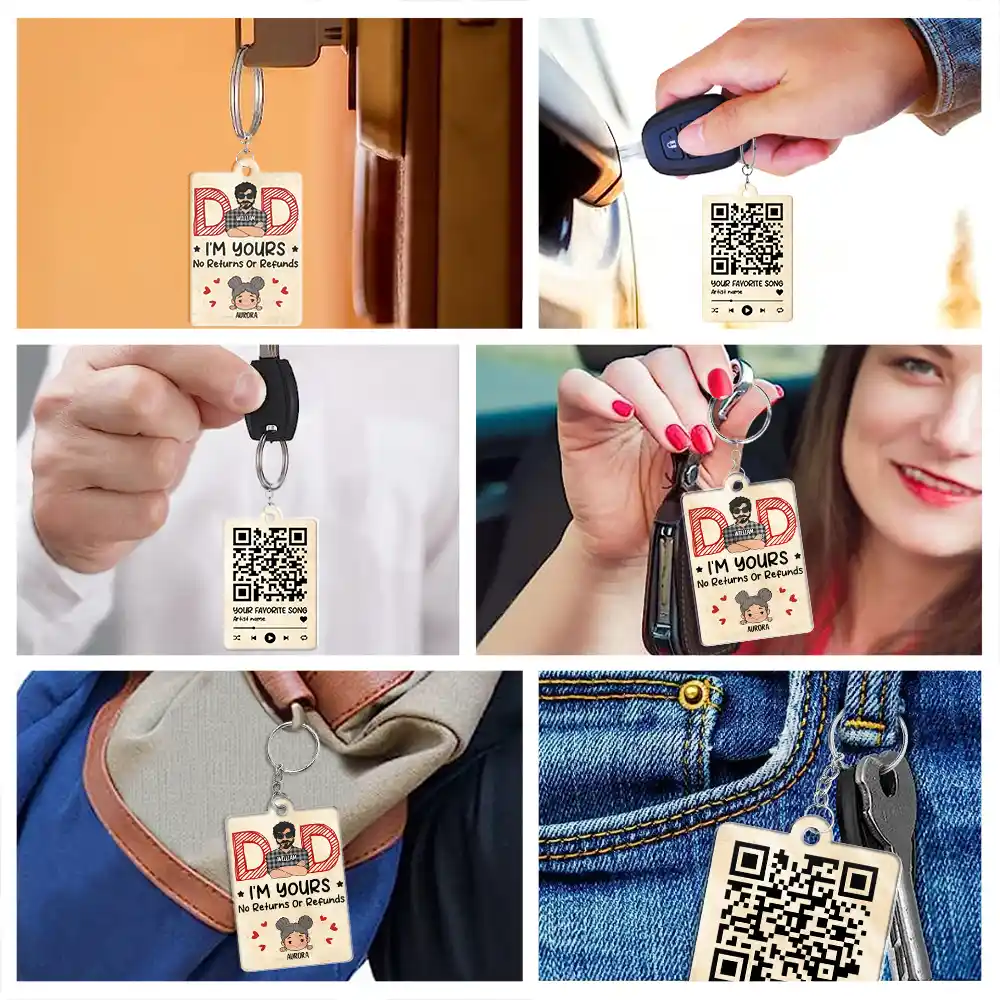 We're Yours No Returns QR Song Code - Personalized Acrylic Keychain - Image 7