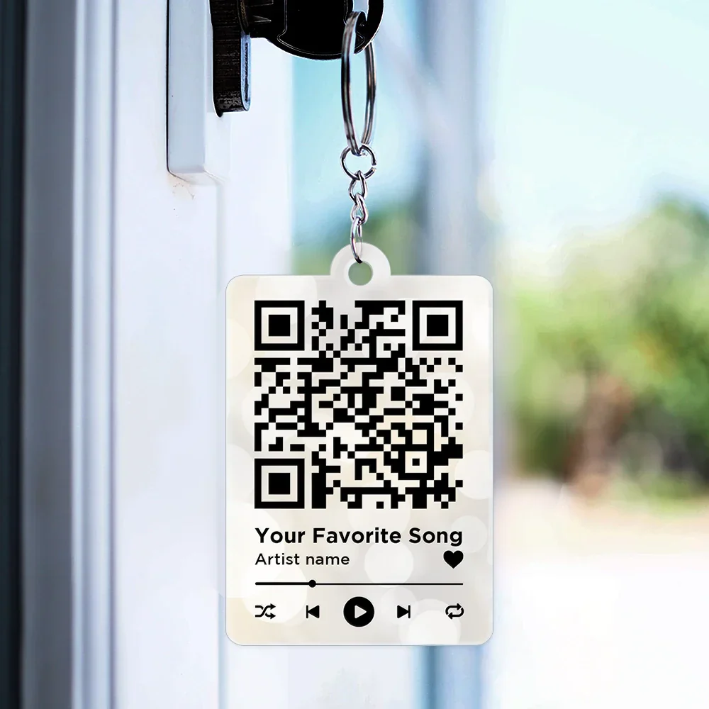 We're Yours No Returns Song QR Code - Personalized Acrylic Keychain - Image 4