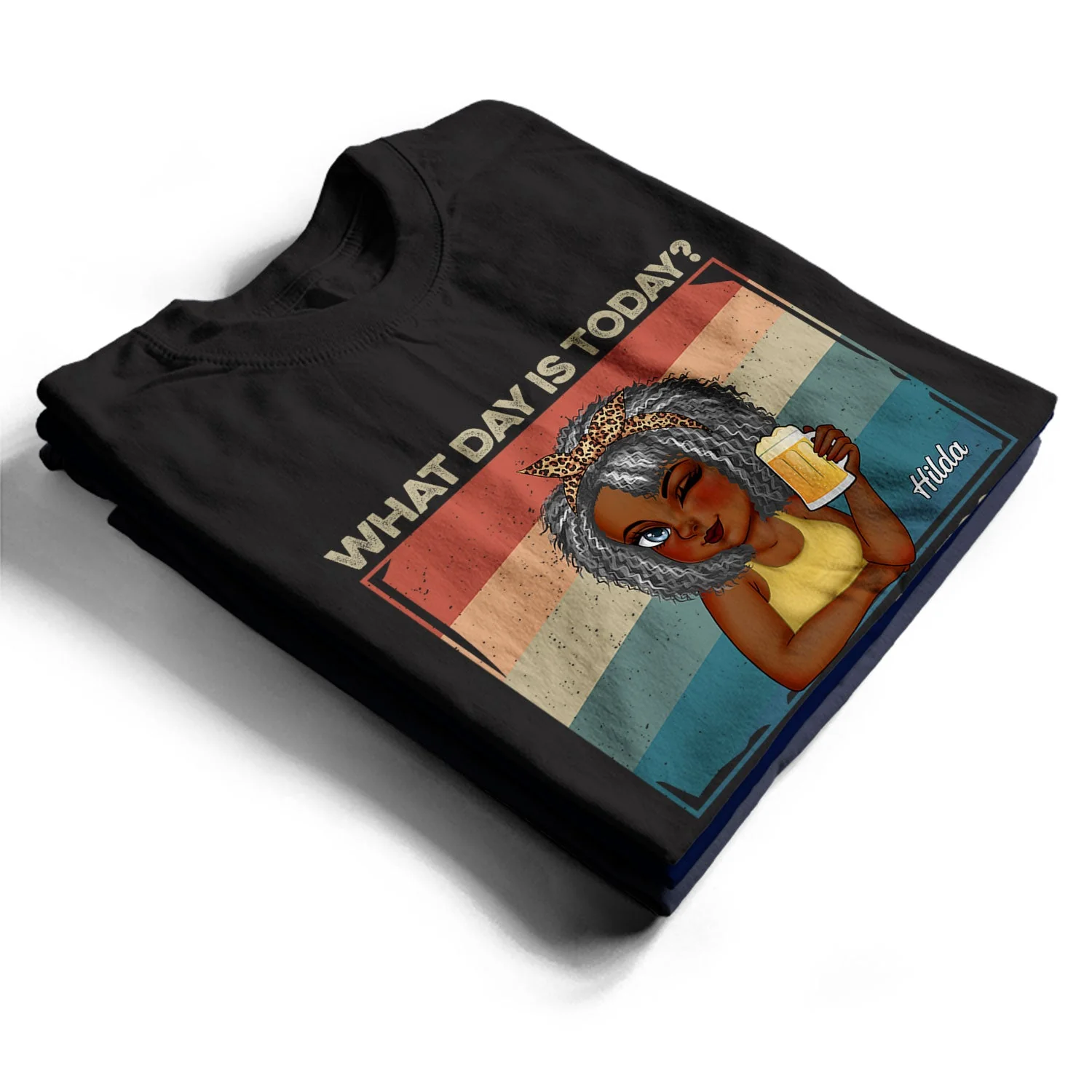 What Day Is Today Who Cares Retired - Retirement Gift For Women, Mom, Grandma - Personalized T Shirt - Image 2
