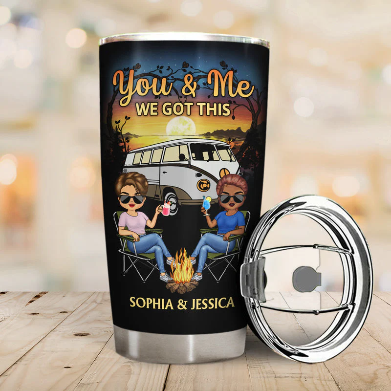 When I Tell You I Love You Husband Wife - Gift For Camping Couples - Personalized Custom Tumbler - Image 2