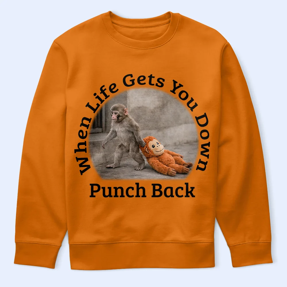 When Life Gets You Down Punch Back - Personalized T Shirt - Image 5