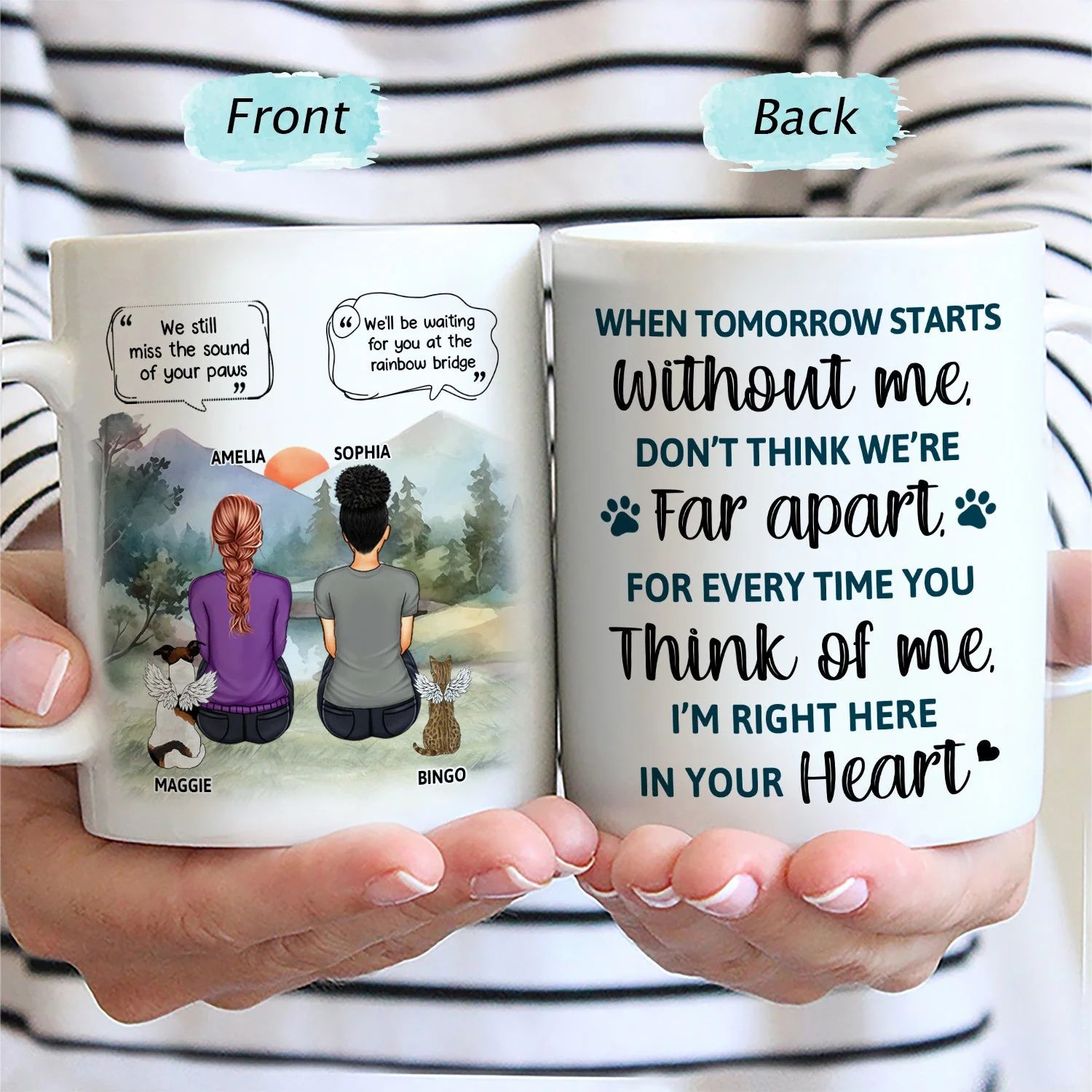When Tomorrow Starts Without Me - Memorial Gift For Cat Lovers, Dog Lovers - Personalized Mug - Image 2