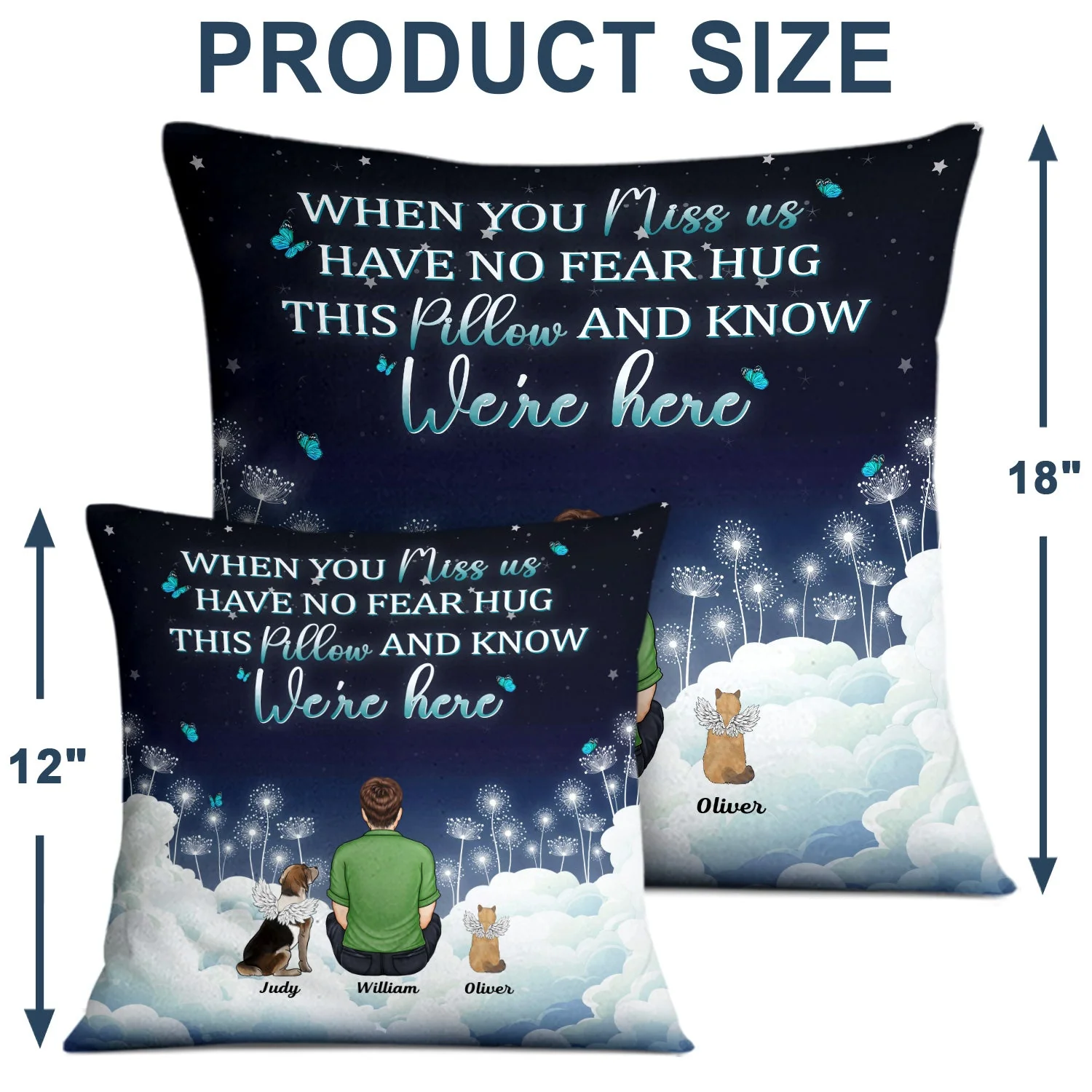 When You Miss Me Have No Fear - Memorial Sympathy Gift For Dog Lovers - Personalized Pillow - Image 4
