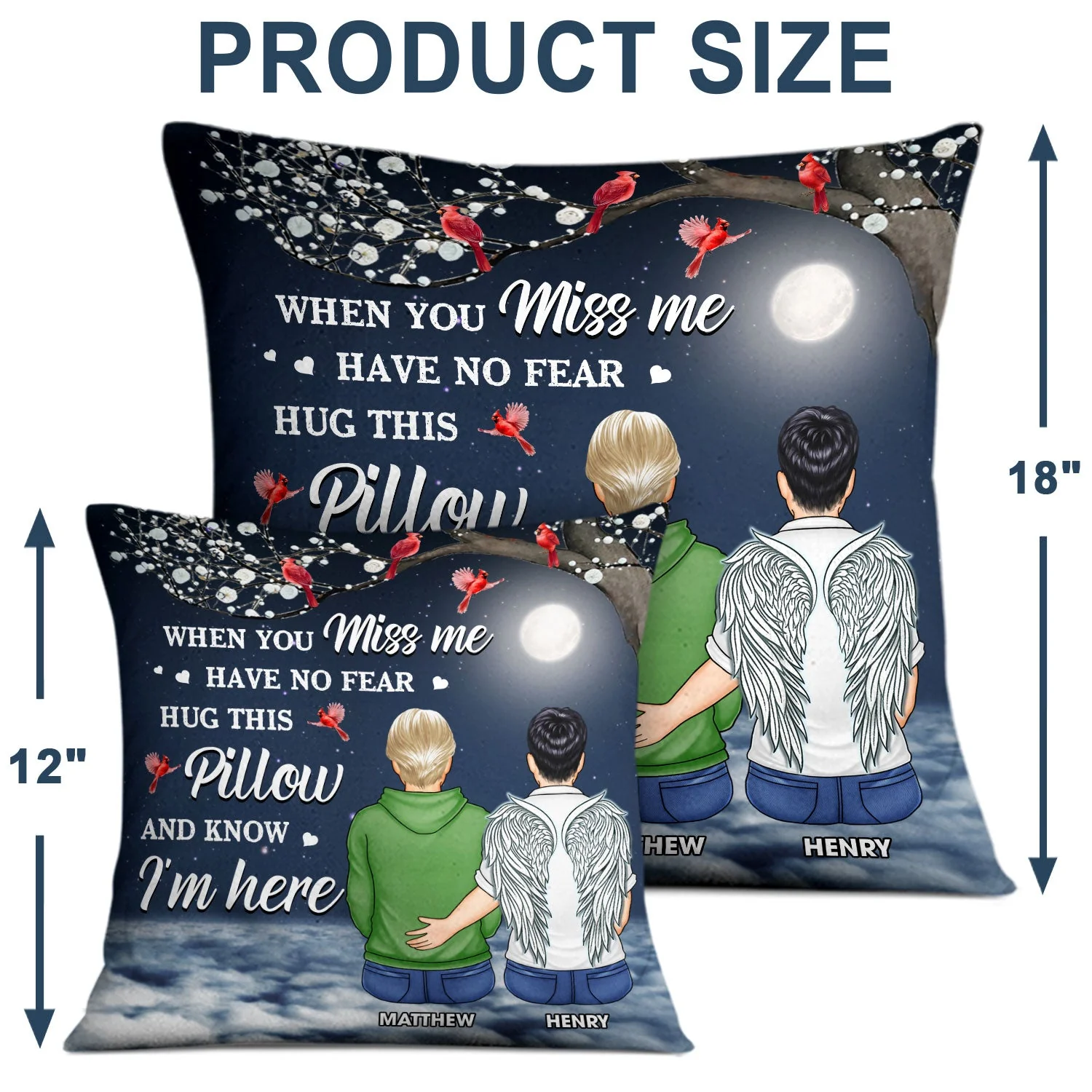 When You Miss Me Have No Fear - Memorial Sympathy Gift - Personalized Pillow - Image 4
