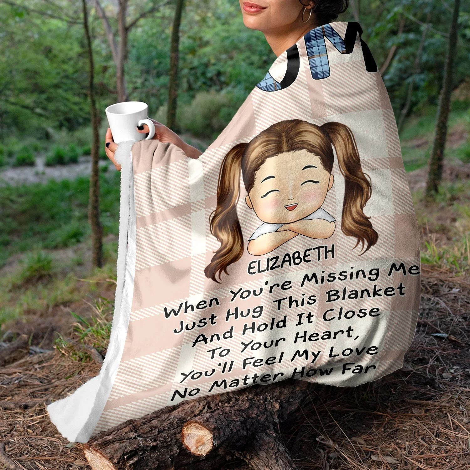 When You're Missing Us - Loving Gifts For Grandma, Grandmother, Mom - Personalized Fleece Blanket - Image 3