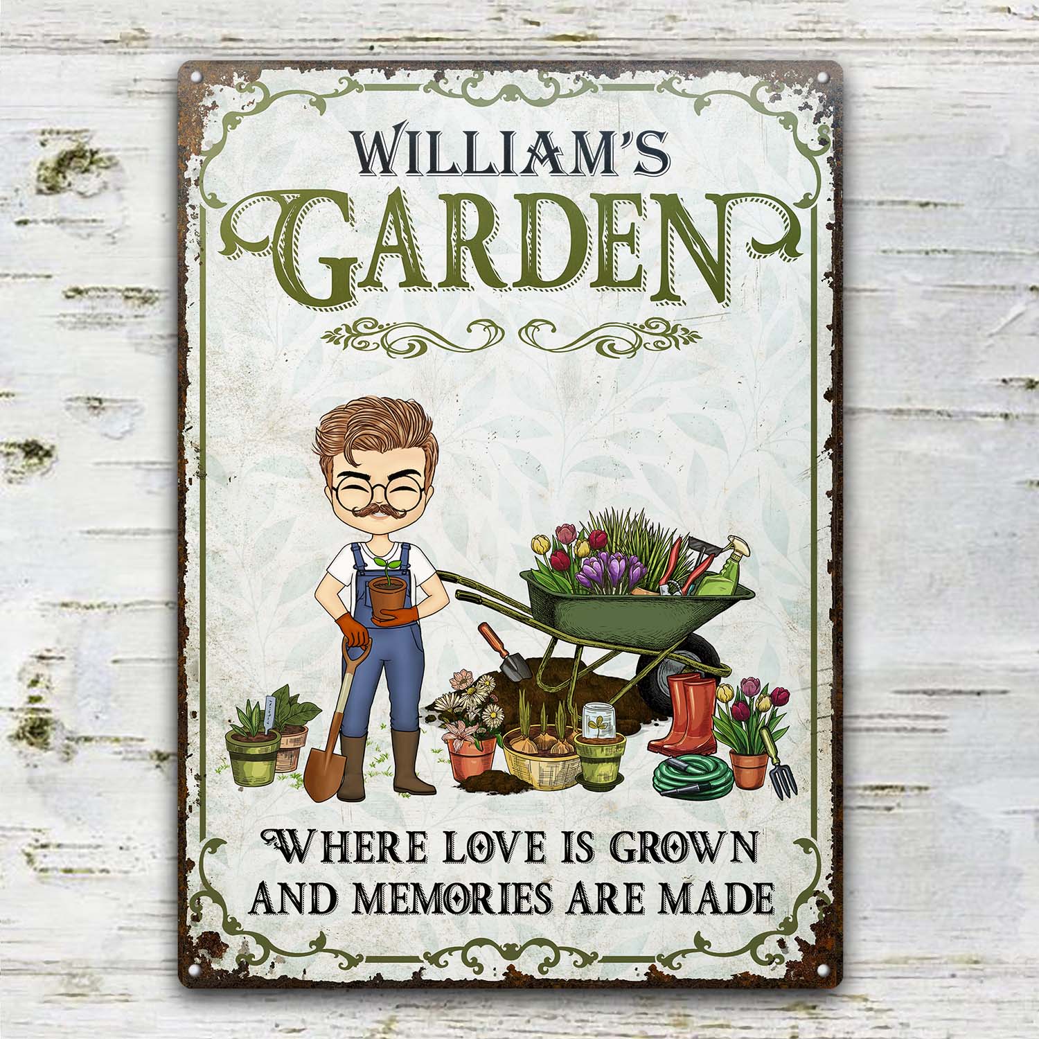 Where Love Is Grown And Memories Are Made - Birthday, Loving Gift For Yourself, Women, Men, Garden Lovers - Personalized Custom Classic Metal Signs - Image 2