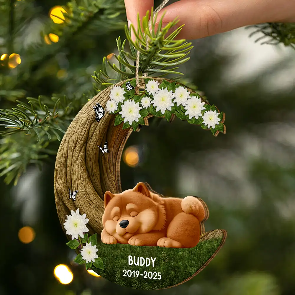 Where Memories Bloom Beneath The Crescent Tree - Personalized Custom Shaped Wooden Ornament - Image 2