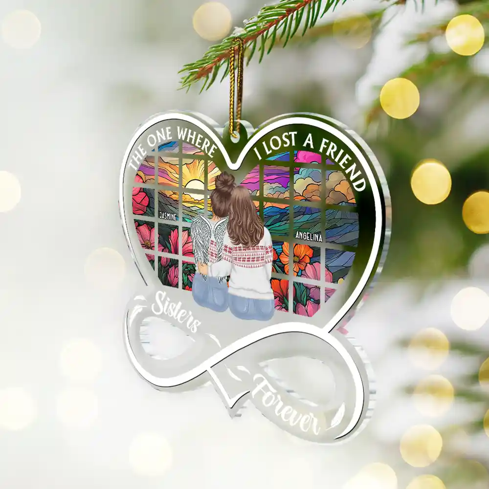 Where We Lost A Friend - Personalized Custom Shaped Acrylic Ornament - Image 2
