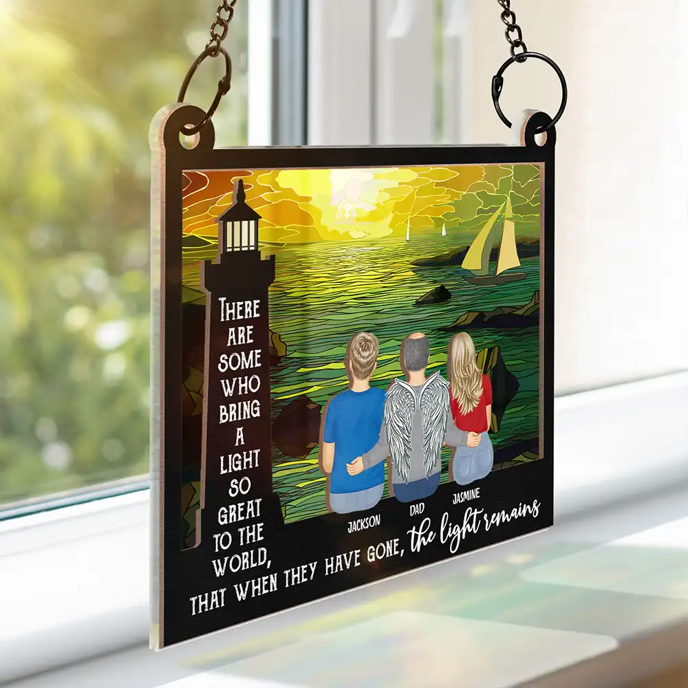 Who Bring A Light So Great To The World - Personalized Window Hanging Suncatcher Ornament - Image 3