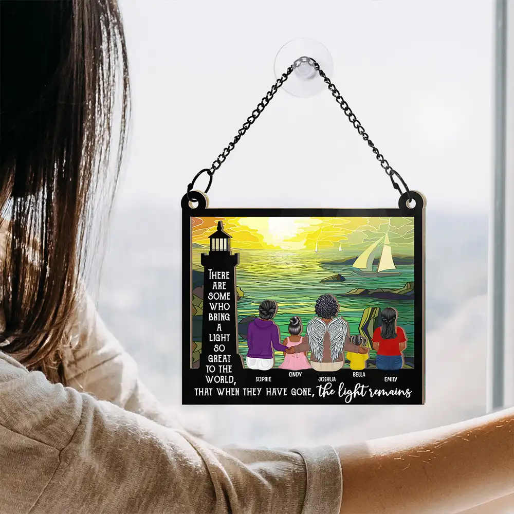 Who Bring A Light So Great To The World - Personalized Window Hanging Suncatcher Ornament - Image 4