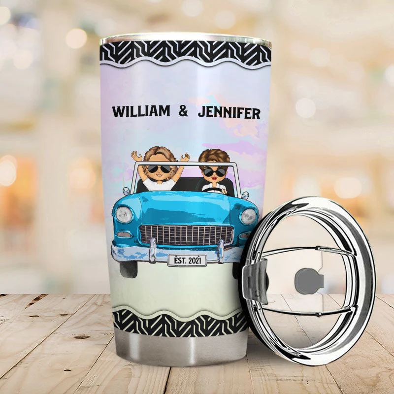 Who You Have Beside - Gift For Couples - Personalized Custom Tumbler - Image 2