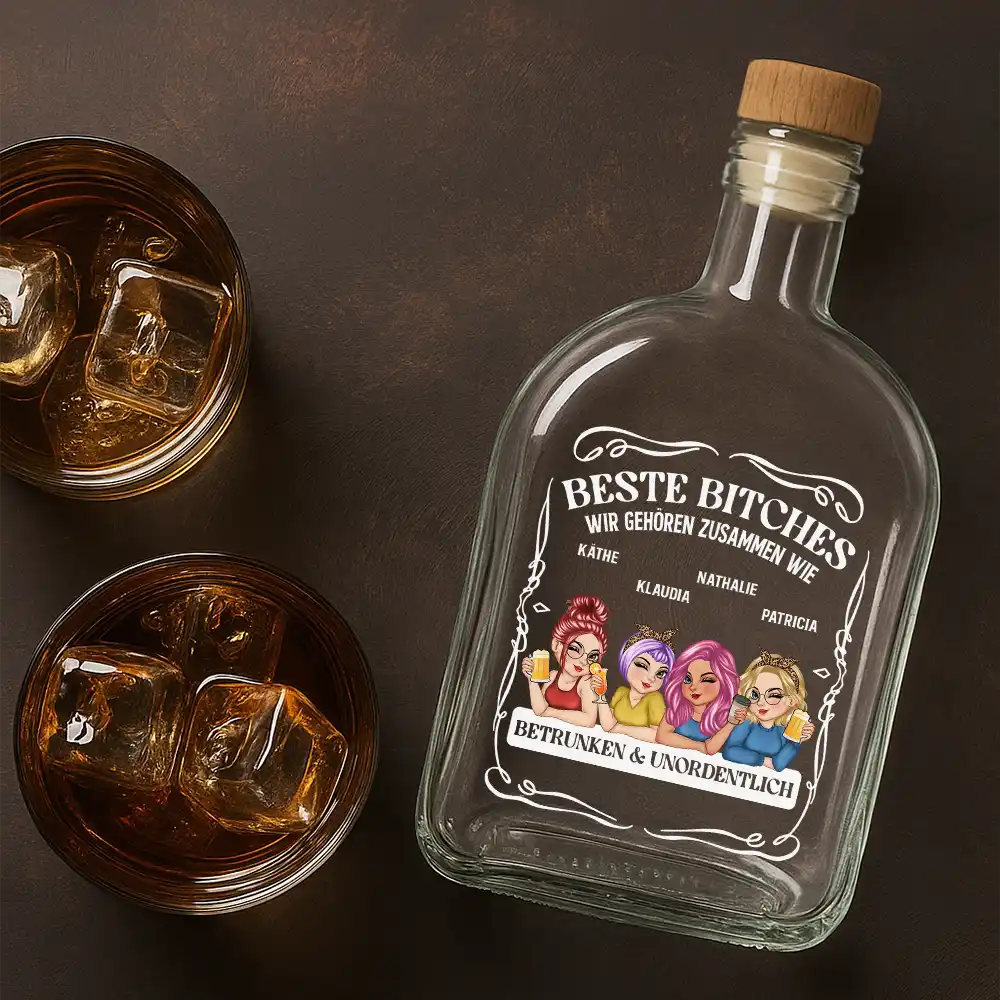Wir Passen Zusammen Wie Betrunken Und Unordentlich - Personalisierte Whiskyflasche - Image 4