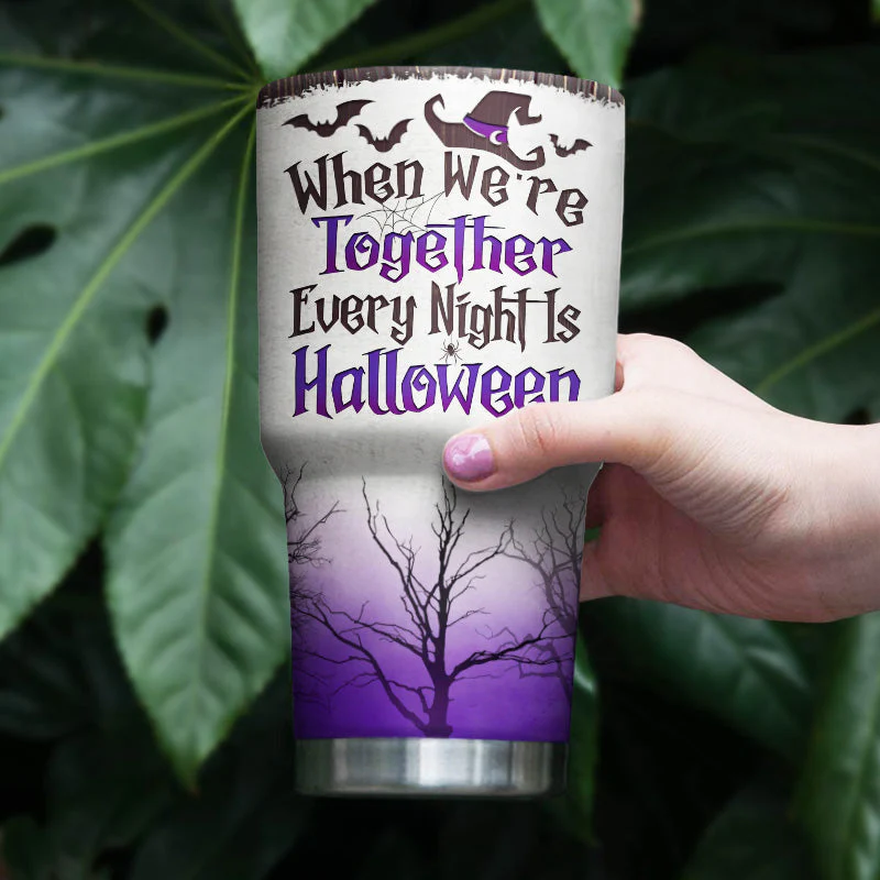 Witches Best Friends The Black Hat Sisterhood An Enchanting Fly By Night Group - Gift For Besties And Sisters - Personalized Custom 30 Oz Tumbler - Image 4