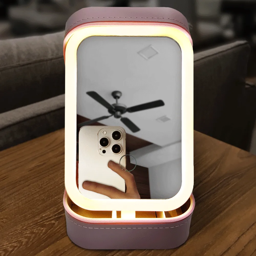 Without An End Besties - Personalized Makeup Box With LED Mirror - Image 3