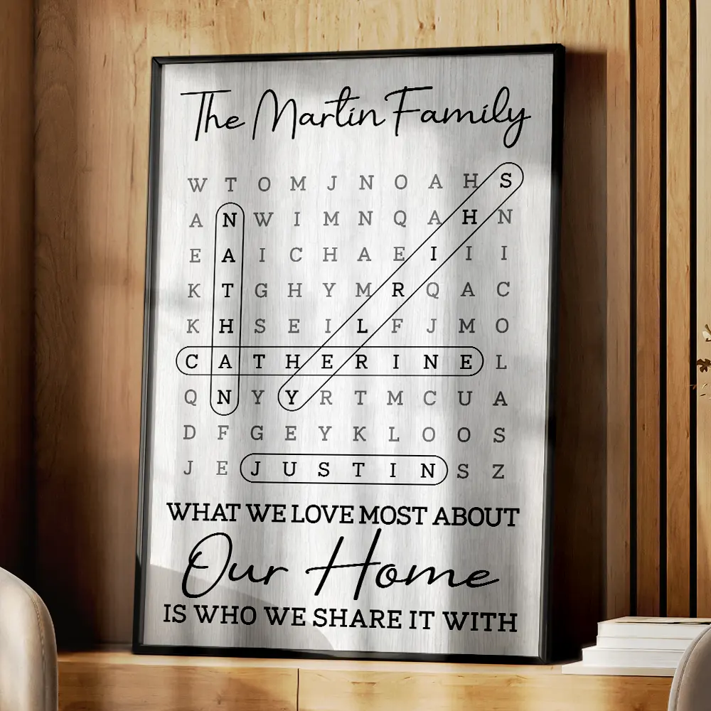 Word Search Puzzle Together We Make A Family - Personalized Poster - Image 4