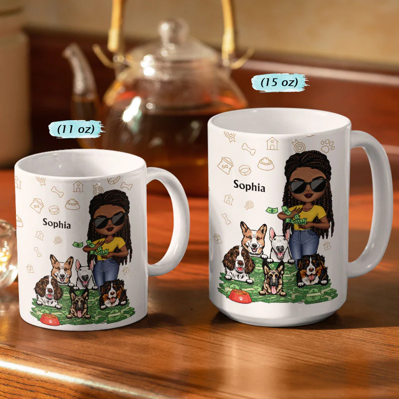 Work Hard So My Dog Can Have A Better Life - Gift For Dog Lovers -  Custom White Edge-to-Edge Mug - Image 3