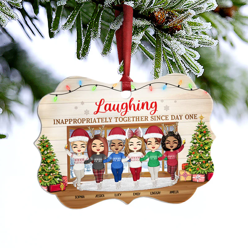 Work Made Us Colleagues - Christmas Gift For Co-worker and BFF - Personalized Custom Aluminum Ornament - Image 3