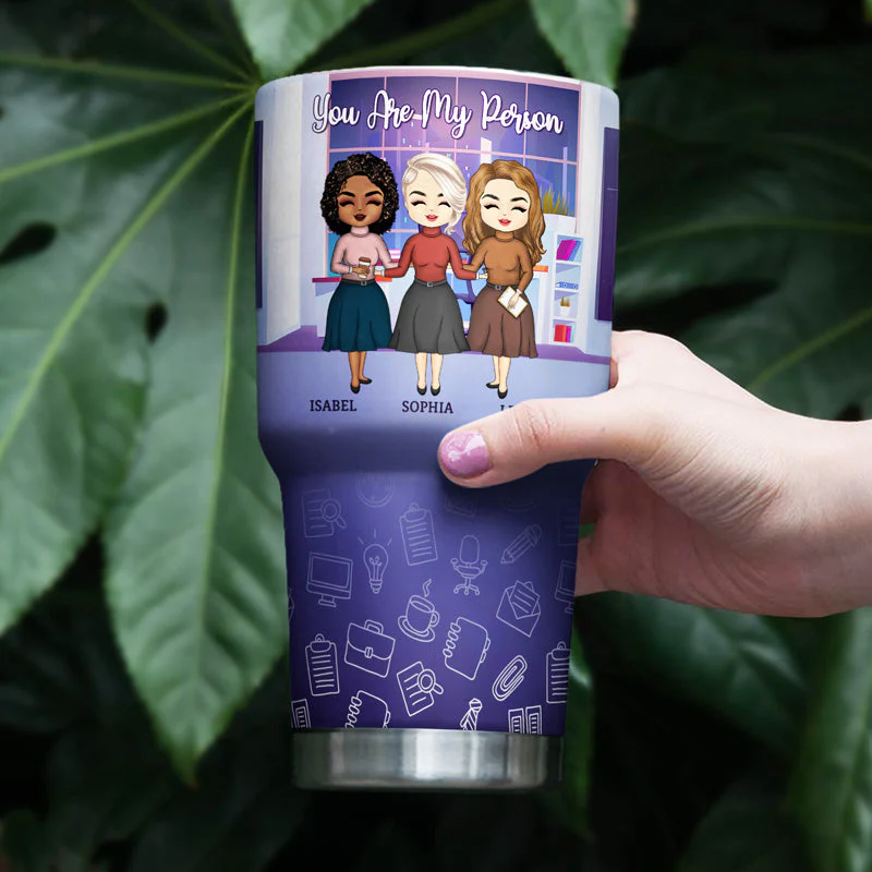 Work Made Us Colleagues Friends - BFF Bestie Gift - Personalized Custom 30 Oz Tumbler - Image 4