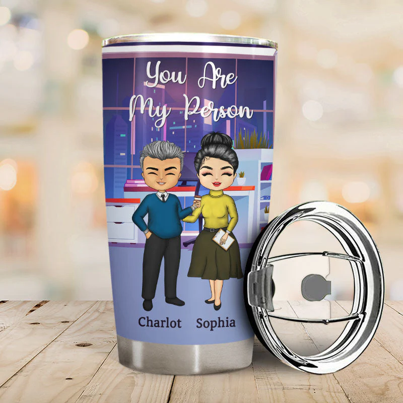 Work Made Us Colleagues Friends - BFF Bestie Gift - Personalized Custom Tumbler - Image 2