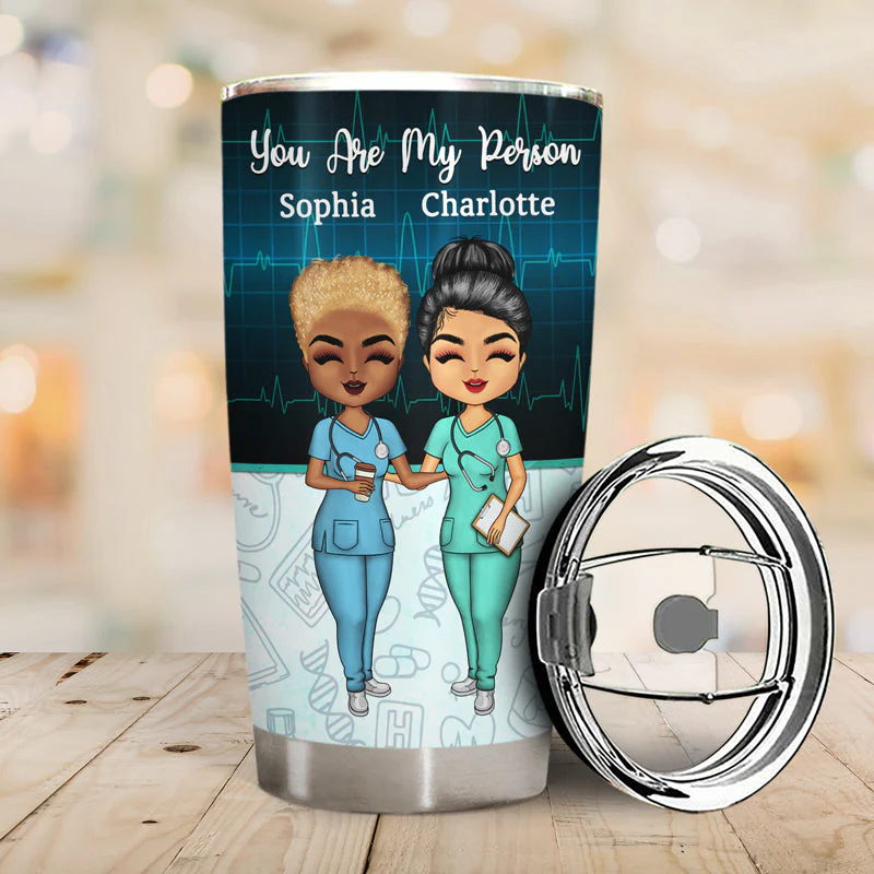 Work Made Us Colleagues Nurse - BFF Bestie Gift - Personalized Custom Tumbler - Image 2
