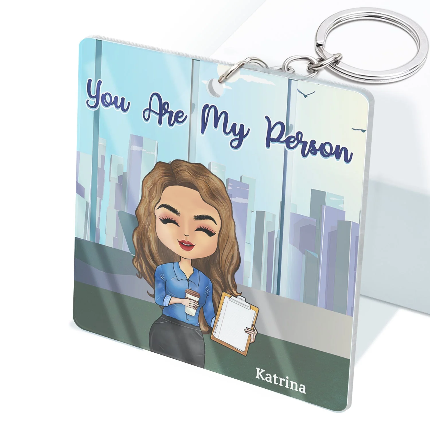 Work Made Us Colleagues Office Worker - Birthday Gifts For Co-workers, Friends, Soul Sisters, Besties, BFF - Personalized Custom Acrylic Keychain - Image 2