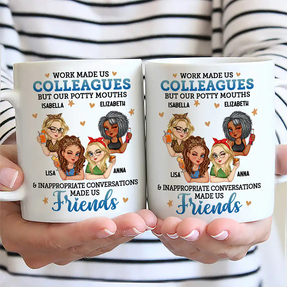 Work Made Us Colleagues - Personalized Mug - Image 2