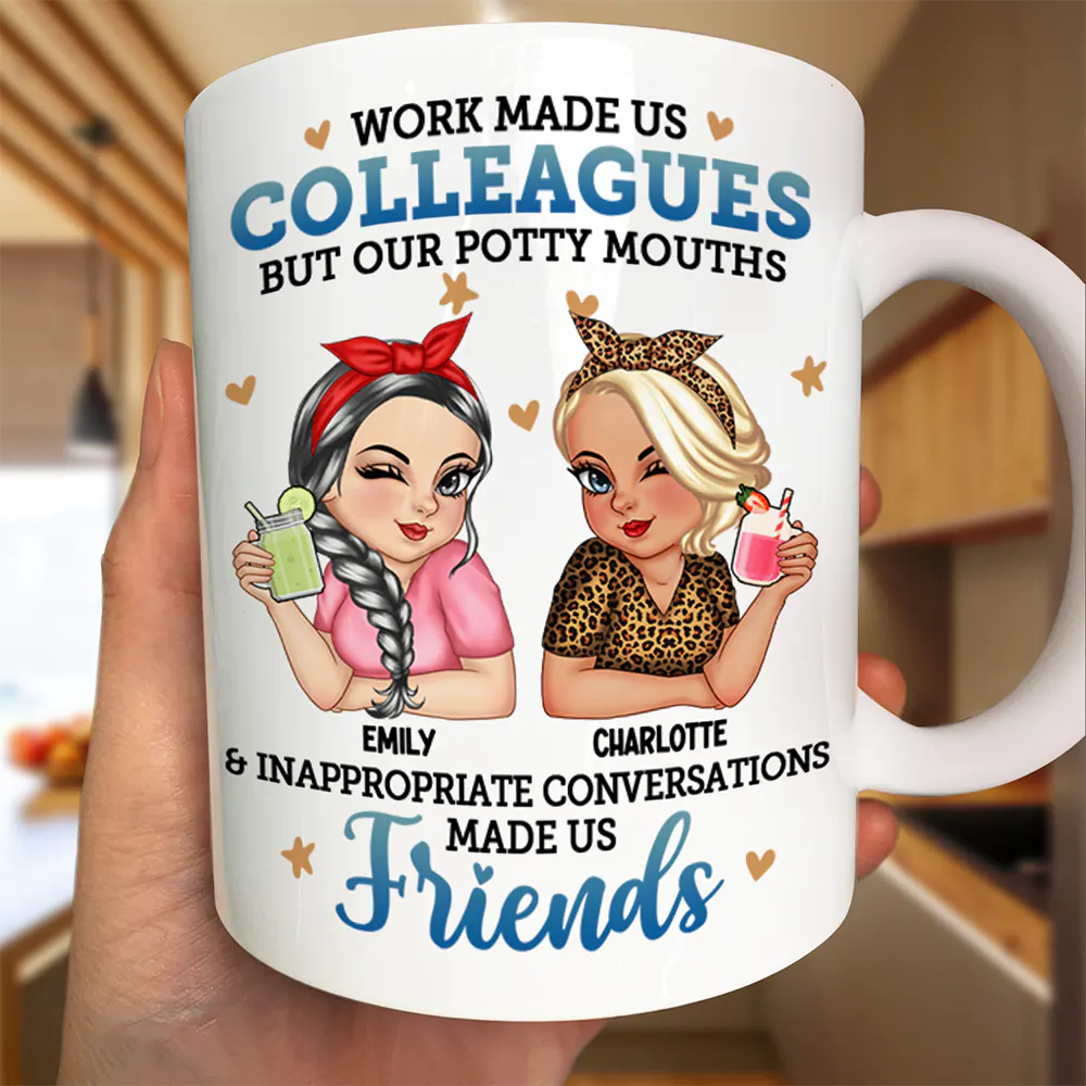 Work Made Us Colleagues - Personalized Mug - Image 3